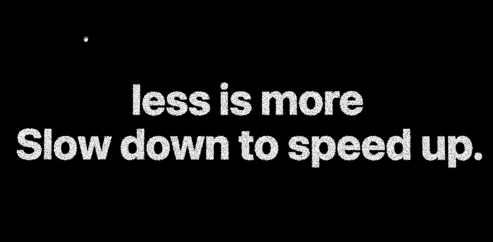 VOIDTYPE particle demo with white type on black, responding to the pointer